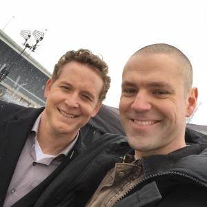 Cole Hauser and Dru Viergever on set of Rogue