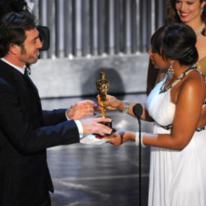 Javier Bardem and Jennifer Hudson at event of The 80th Annual Academy Awards 2008