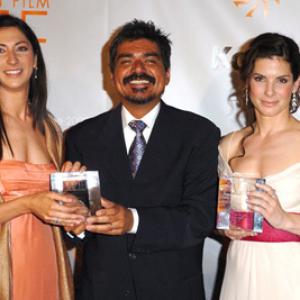 Sandra Bullock, George Lopez and Gesine Bullock-Prado
