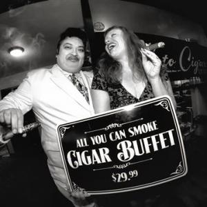 Paul Vato and Sarah Vato VI at their shop Vato Cigars inside Binions Casino on Fremont Sreet in Classic Downtown Las Vegas