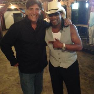 Steven Scaffidi and Rockin' Dopsie, Jr before the Hit Me America Songwriters Showcase in New Orleans.