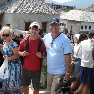 DirectorCameraman Steven Scaffidi with his son Steven while filming The Sojourners in Eastern Europe