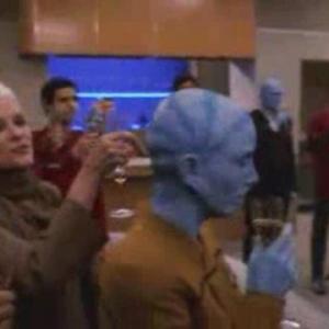 Star Trek Voyager last episode entitled END GAME when they celebrated back on earth this was pretty cool pretty cool