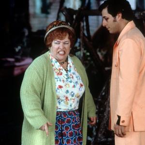 Still of Kathy Bates and Adam Sandler in The Waterboy 1998