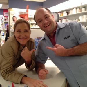 Dave T Koenig with Edie Falco on Nurse Jackie Showtime