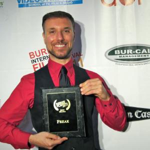Eric Casaccio at the Burbank International Film Festival representing Freak