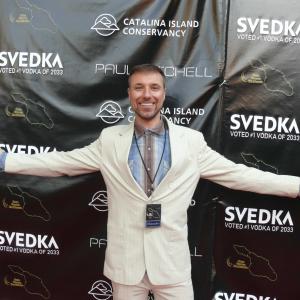 Eric Casaccio at the Santa Catalina Film Festival representing 