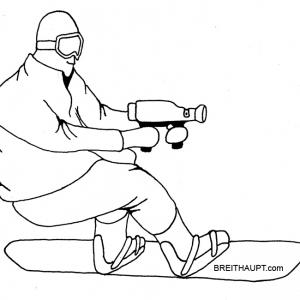 Cartoon of me snowboarding
