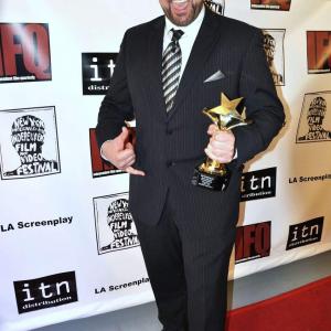 Bill Breithaupt receiving his award for BEST DIRECTOR of a Documentary at the 2013 LA FIlm TV  Webisode Festival Formally known as the Beverly Hills TV  New Media Festival