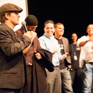 Shaun Piccinino answers questions after the screening of The Lackey at the 2012 SoCal Film Festival