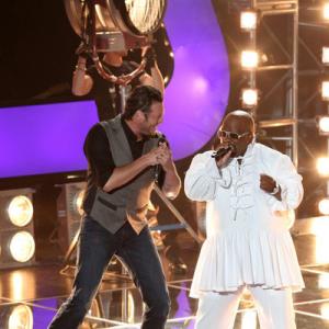 Still of CeeLo Green and Blake Shelton in The Voice (2011)