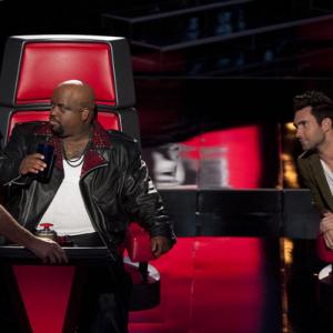 Still of CeeLo Green, Blake Shelton and Adam Levine in The Voice (2011)
