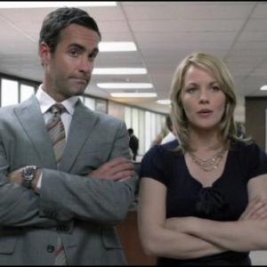 Still of Jay Harrington and Andrea Anders in Better Off Ted 2009