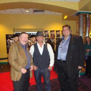 Having trained actor Adam Nelson in Cowboy Shooting I was invited to the premier of Appaloosa. I am here with writer Robert Parker and tough guy Adam