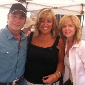Sandra Montgomery, Clint Black, Lisa Hartman on the set of FLICKA COUNTRY PRIDE 2011