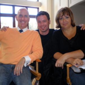 Sandra Montgomery, Ron Oliver, Craig (Tilley) Powell on the set of SOMETHING EVIL COMES 2008
