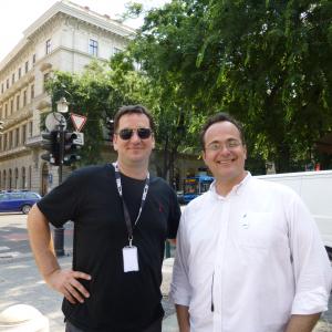 Producer Philip Waley with Director Vince Marcello on Set in Budapest 2014