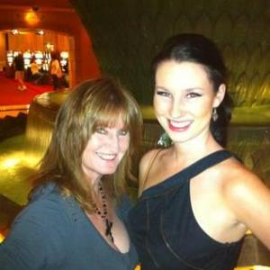 Vicki Johnson, Senior Publicist with daughter Jacqueline Johnson at Ferrari Event in Vegas 2014