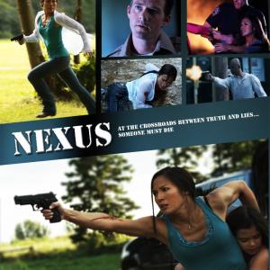 Nexus - feature film poster. Caged Angel Films, Director Neil Coombs, starring Grace Kosaka, Andrew Kraulis & Jefferson Mappin.