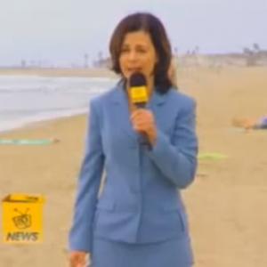 Katherine Hynes plays Australian news reporter in European commercial for Hot Tubs meatballs Shot in California USA More at wwwkatherinehynescom
