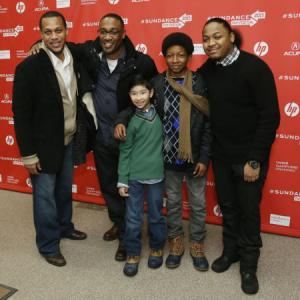 Rege Lewis w/ director George Tillman, Jr. and the cast of The Inevitable defeat of Mister & Pete @ Sundance 2013 World Premiere