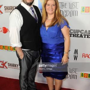 Writer DirectorProducer Chris Molina and Producer Peggy Lane arrive at the Cupcake Theatre in Hollywood CA for The Lost Kingdom Industry Gala