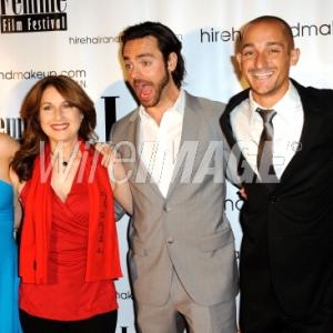 Caption: LOS ANGELES, CA - OCTOBER 11: Actress Caroline Macey, director Kimberly Jentzen, actor Andrew Fognani, actor Clayton Hoff and producer Peggy Lane arrive for the LA Femme International Film Festival - Opening Night Gala held at The Renberg Theatre on October 11, 2012 in Los Angeles, California. (Photo by Albert L. Ortega/WireImage)