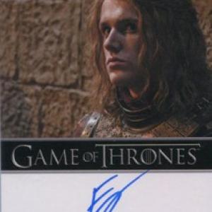 Signed Game of Thrones collection cards w/Eugene Simon