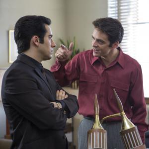 Still of John Lloyd Young and Vincent Piazza in Ketveriuke is Dzersio (2014)