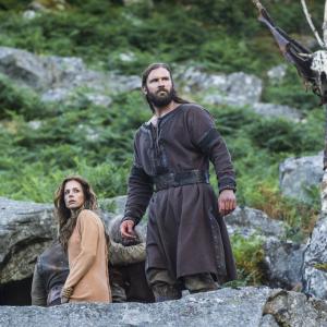 Still of Jessalyn Gilsig and Clive Standen in Vikings 2013
