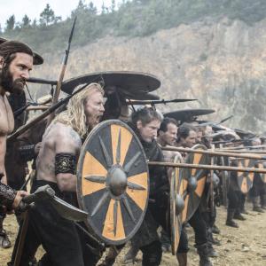 Still of Thorbjrn Harr and Clive Standen in Vikings 2013