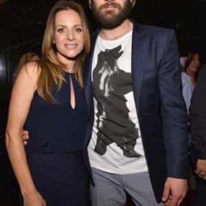 Clive Standen and Jessalyn Gilsig attend Vikings for your consideration Emmy pannel 2013