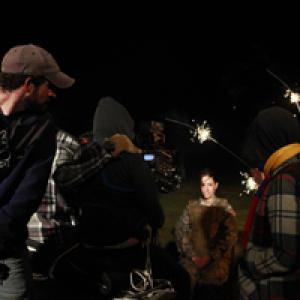 Behind the scenes of the sparkler scene of Seeking Solace