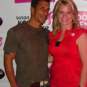 Sarah FIsher and Danny Wood of New Kids on the Blook at LIV nightclub in Miami's South Beach.