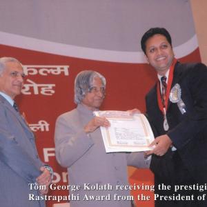 Receiving National Award of India from the President of India