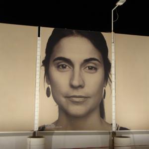 Picture of Julia taken by Brigitte Lacombe exhibited outside the Doha Tribeca Film Festival 2011