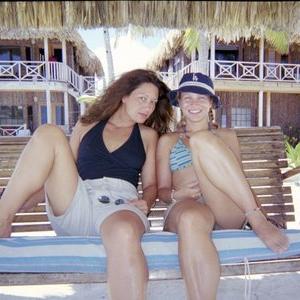 Beth Humphreys L Amy Wruble R Temptation Island Ambergeis Caye Belize 1999