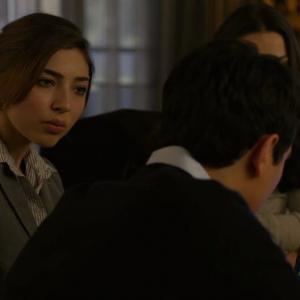 Still shot of Shelby Young as K.C. and co-star Max Minghella in 
