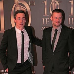 Killian Scott and Nick Lee attend the Irish Film and Television Awards 2013.