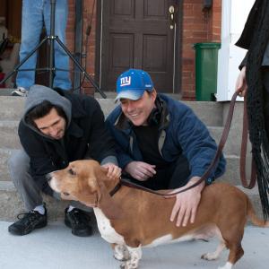 Al Miro along with writer/director Daniel Wilson, and the dog Chloe.