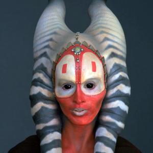 Sculpt, Mould, Fabricate and Appliance of Star Wars Ep II Make Up of Shaak-Ti Alien Character for JAK Productions of Lucas Film in Sydney Australia.