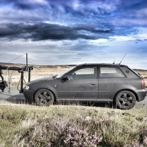 Audi A3 tacking car in Yorkshire for Top Gear DVD 2013