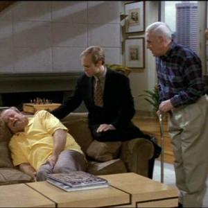 Still of Kelsey Grammer, David Hyde Pierce, John Mahoney and Jane Leeves in Frasier (1993)