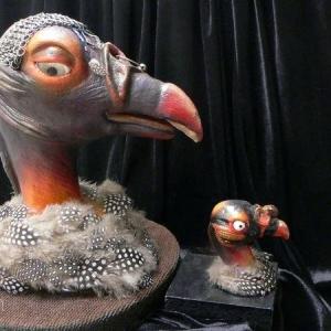 Anamatronic king vulture head and maquette