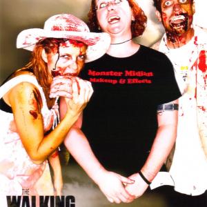 Monster Midian Crosby with two of her zombies for a Walking Dead private promotional event Oct 2011