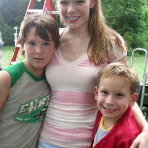 Tyler Case Michel May and LeAnn Rimes on the set of Good Intentions