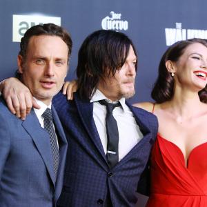 Norman Reedus Andrew Lincoln and Lauren Cohan at event of Vaiksciojantys negyveliai 2010