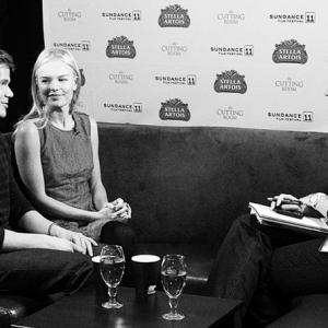 Michael Nardelli and Kate Bosworth take questions at the Sundance Film Festival, 2012.