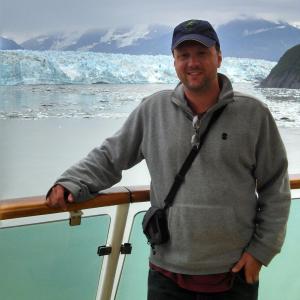 Bill Ehrin on arrival of venturing around The Hubbard Glacier, Alaska