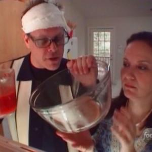 Still of Alton Brown and Widdi Turner in Good Eats (1999)